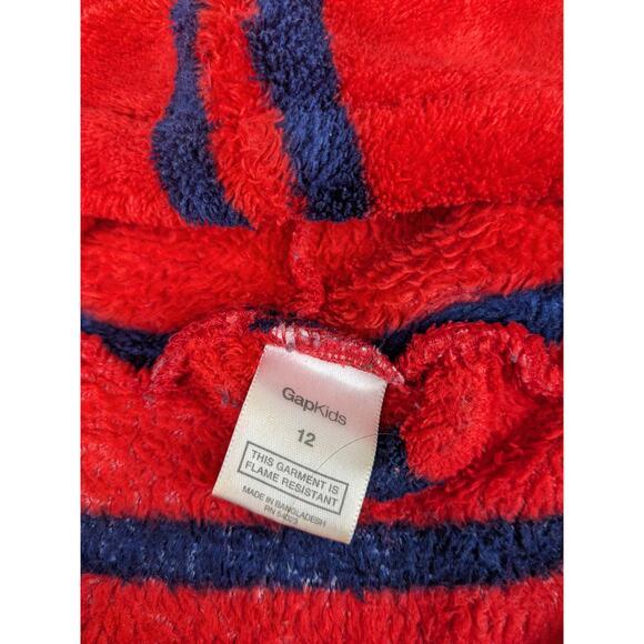 Gap Orange/Navy Stripe Fleece Robe - Picture 5 of 7